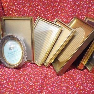 Antique Elegant Gold Picture Frame Set